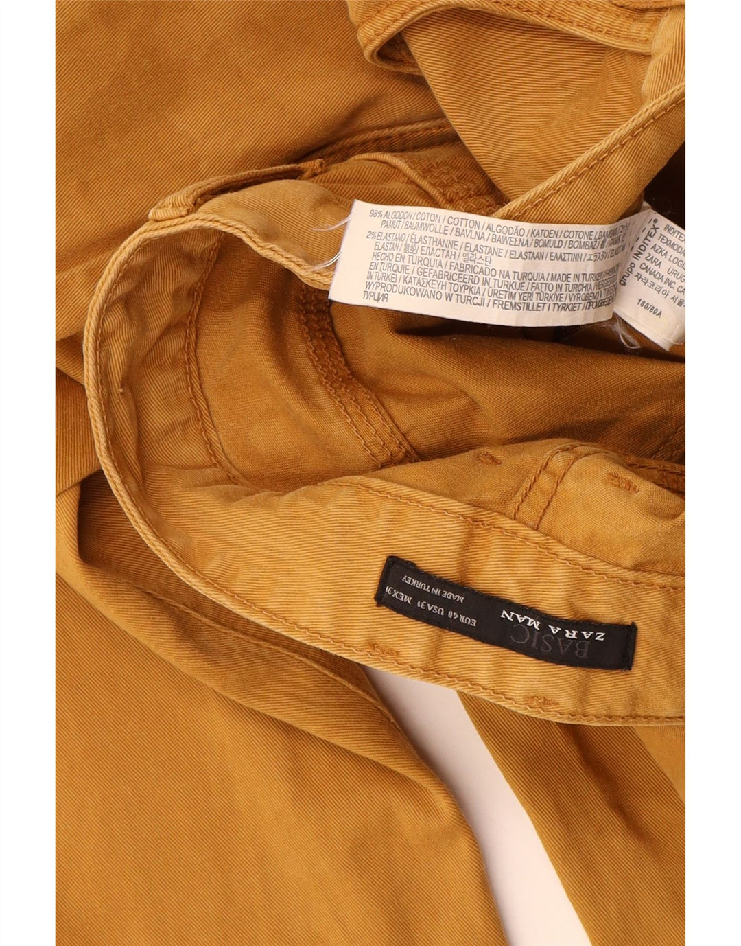 Blugi pentru bărbați Zara Slim EU 40 Medium W31 L32 Bej Bumbac