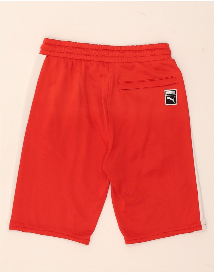 Pantaloni scurti sport Puma pentru bărbați, roșii mici, color block