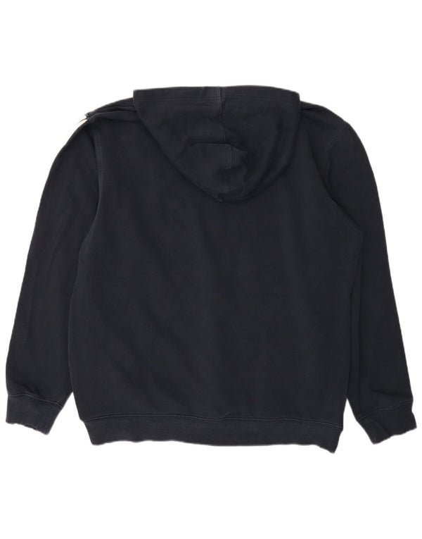 Pulover Adidas pentru bărbați, cu fermoar, XL, albastru bleumarin, bumbac color bloc