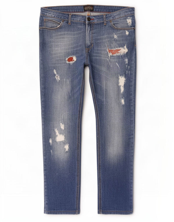 Blugi slim pentru bărbați Zara EU 46 XL W36 L30 Albastru