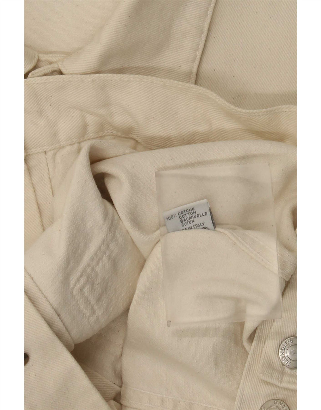 Jachetă de blugi vintage pentru femei UK 20 2XL din bumbac alb