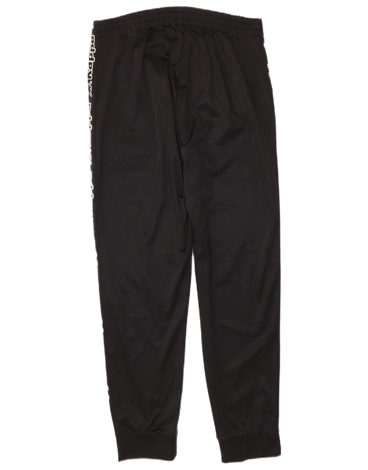 Pantaloni de trening cu grafică pentru bărbați Kappa Pantaloni de jogging, mari, negru, poliester