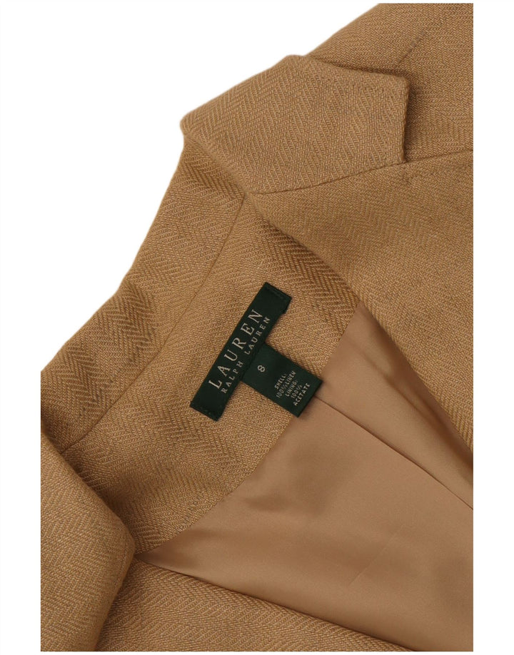 Jachetă pentru femei Ralph Lauren cu 2 nasturi US 8 Medium Bej Herringbone