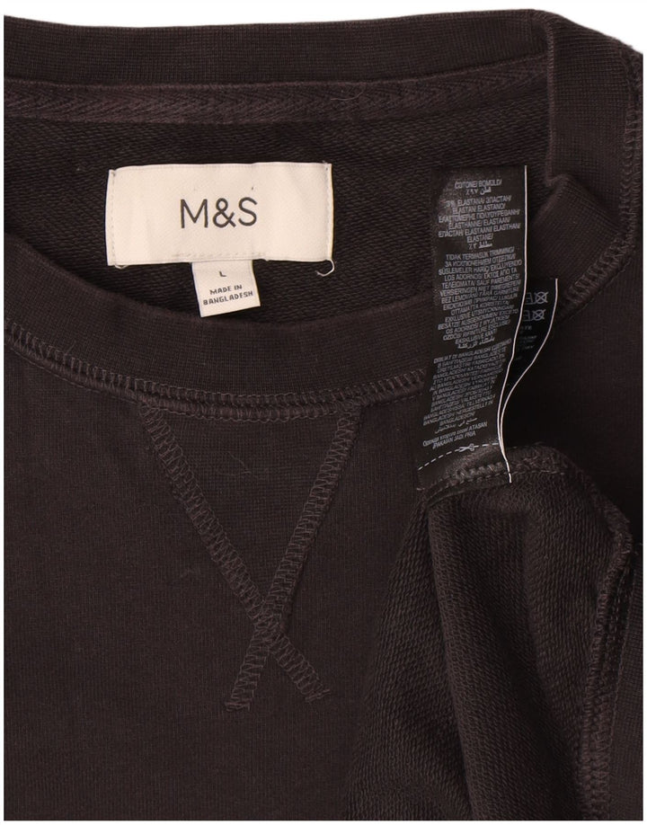 Pulover pentru bărbați Marks & Spencer, mare, negru, bumbac