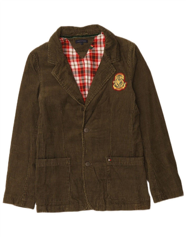 Sacou blazer din velur cu 2 nasturi Tommy Hilfiger pentru băieți 15-16 ani kaki