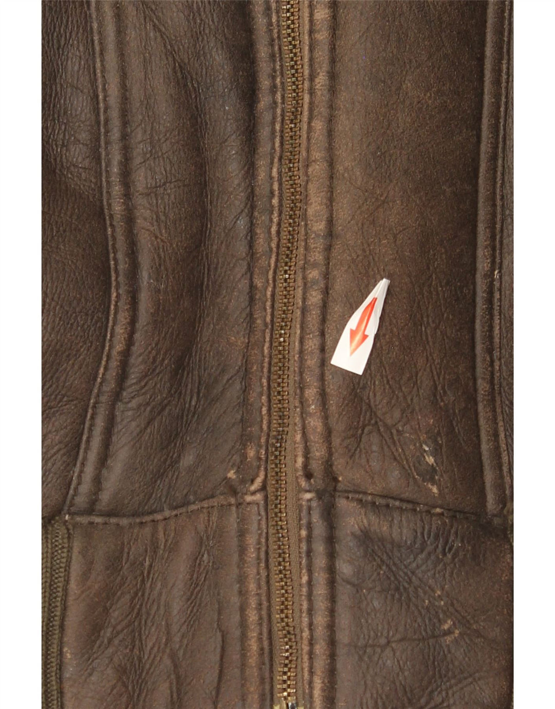 Jachetă Bomber din shearling vintage pentru bărbați UK 36 Maro mic