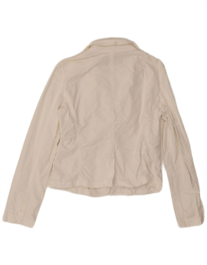 Jachetă Blazer pentru femei Armani cu 3 nasturi UK 16 Large White