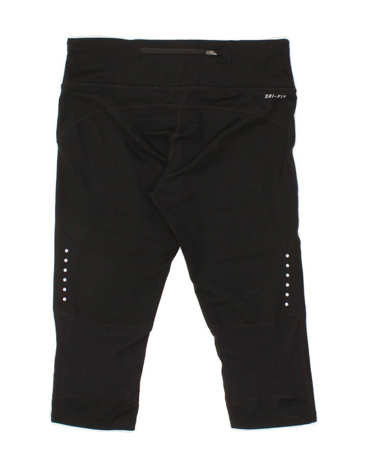 NIKE Womens Dri Fit Bermuda Sport Shorts UK 10 Small  Black Polyester Vintage Nike and Second-Hand Nike from Messina Hembry 