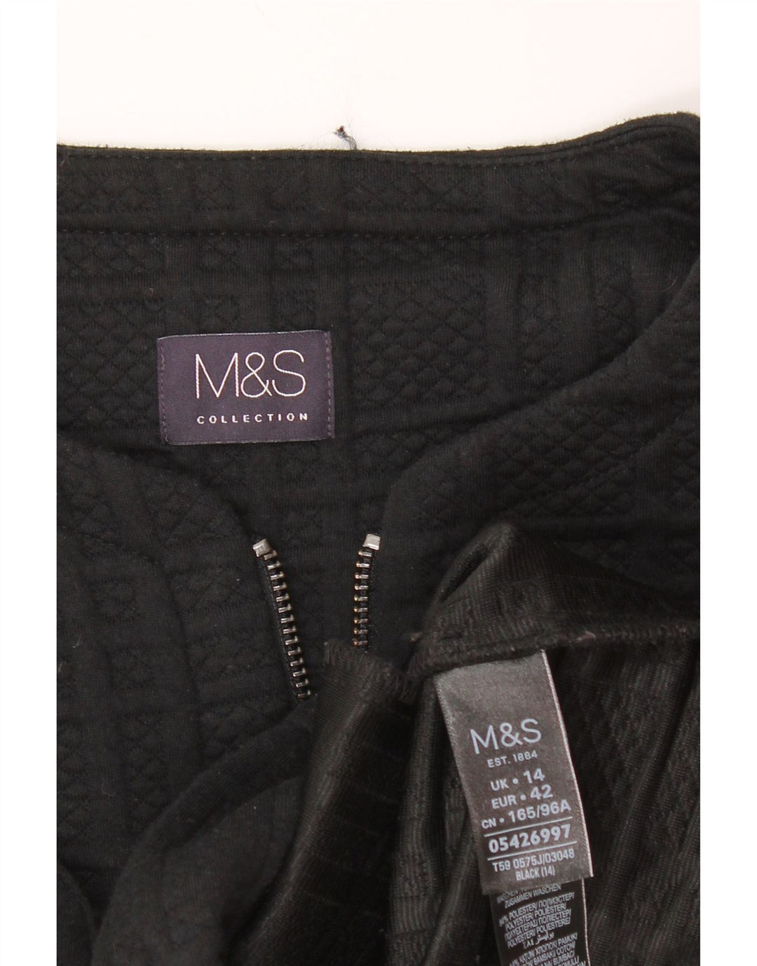 MARKS & SPENCER Jachetă pentru femei Crop Blazer UK 14 Poliester mediu negru