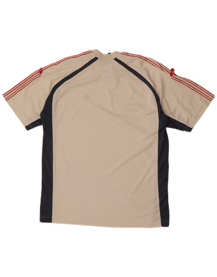 Tricou pentru bărbați Adidas Top Mediu Bej Poliester Bloc de culoare