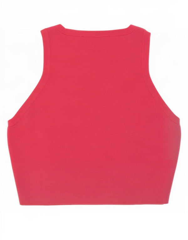 Top Vest Crop pentru Damă Zara UK 12 Roz Mediu