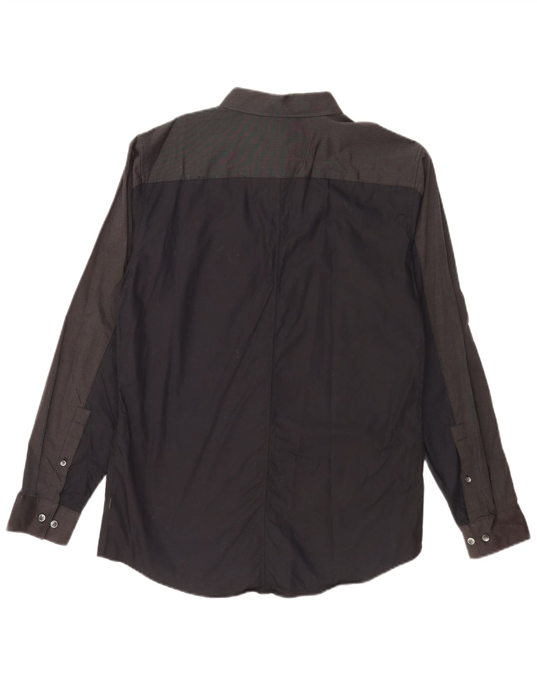 Cămașă pentru bărbați Calvin Klein Slim Fit, bumbac negru mediu, bloc de culoare