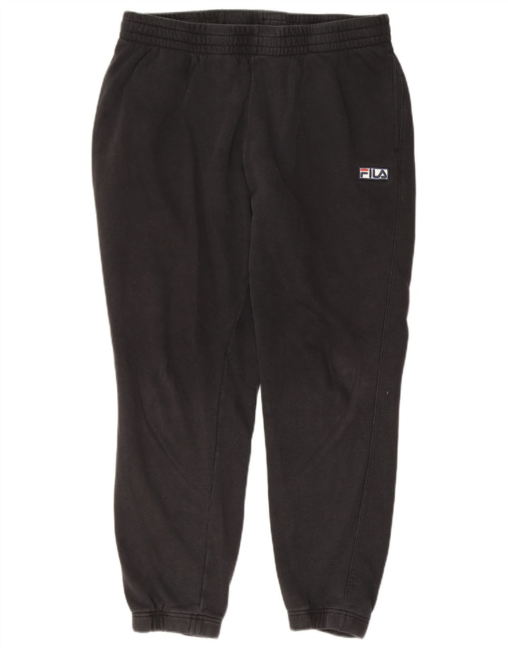 Pantaloni de trening Fila pentru bărbați Joggeri mari, negru, bumbac