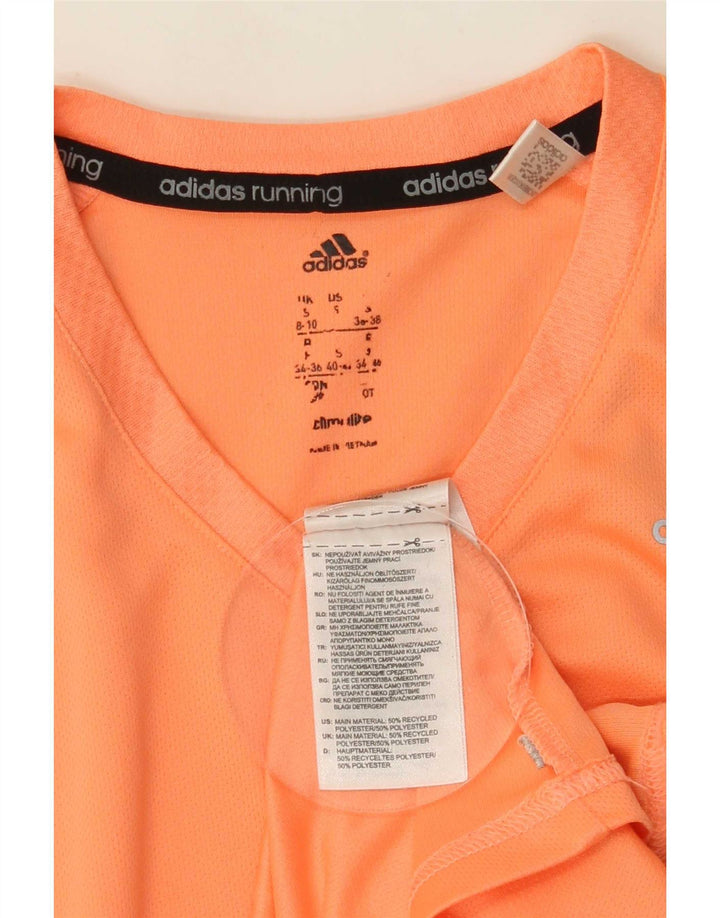 Tricou Adidas Climalite pentru femei Top UK 8/10 Poliester portocaliu mic
