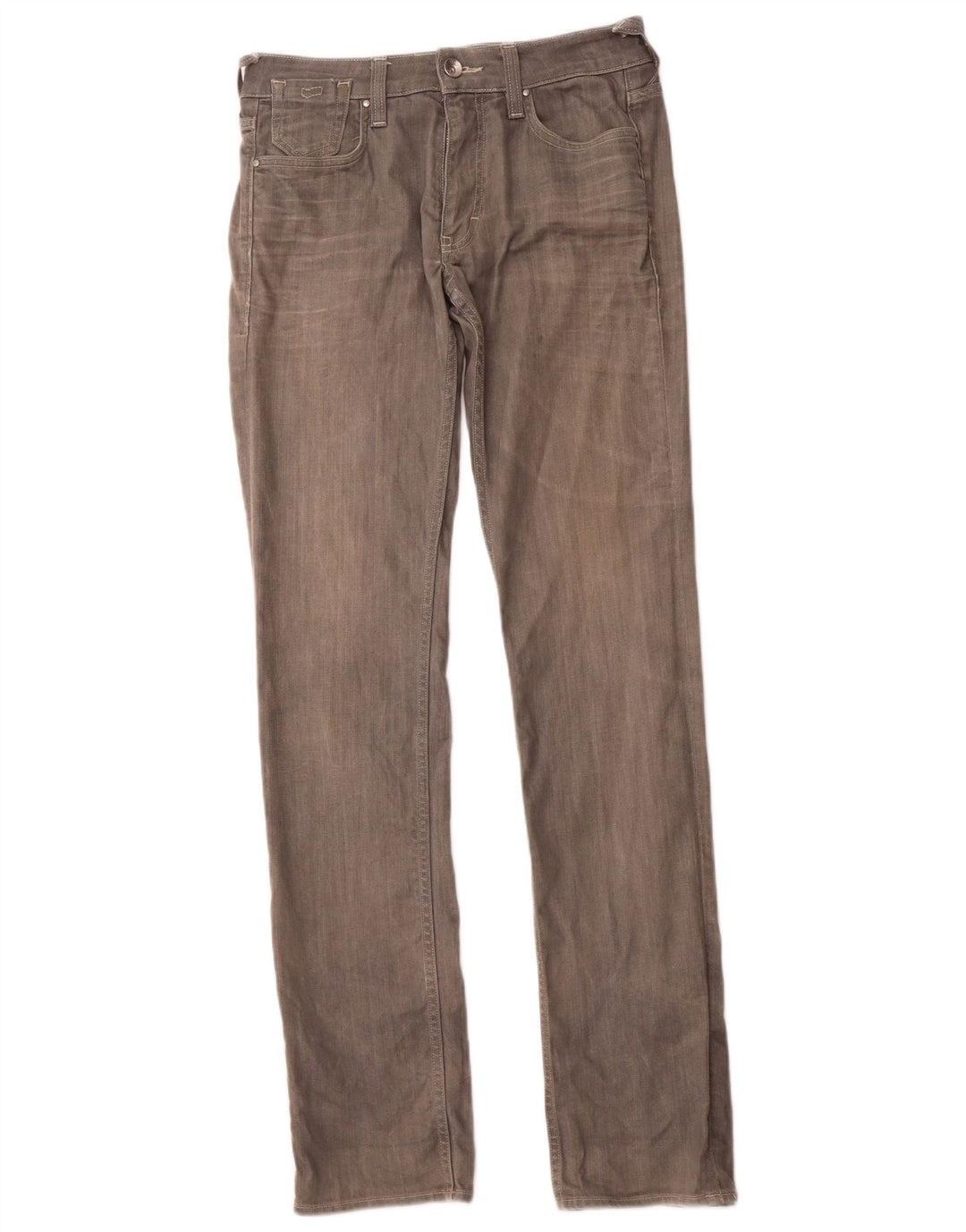 GAS Blugi slim drepte pentru bărbați W31 L34 bumbac gri