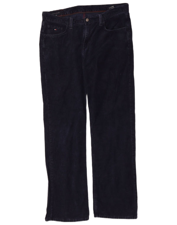 Pantaloni drepti din catifea pentru bărbați Tommy Hilfiger L36 L34 Bumbac bleumarin