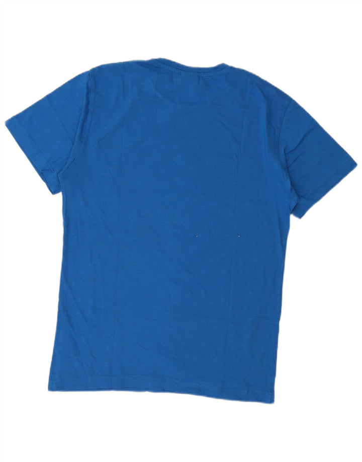 Tricou grafic pentru bărbați Lotto Top din bumbac albastru mediu