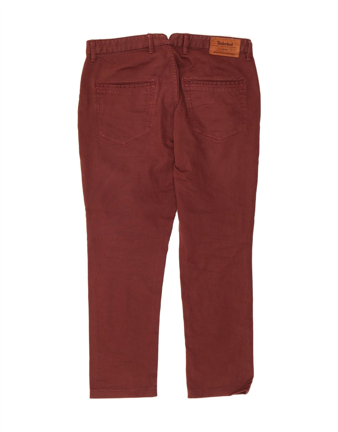 TIMBERLAND Mens Slim Jeans W35 L30 Maroon Cotton Vintage Timberland and Second-Hand Timberland from Messina Hembry 