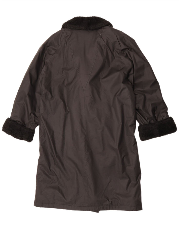 Pardesiu vintage pentru femei Sherpa EU 40 Medium Negru Acrilic