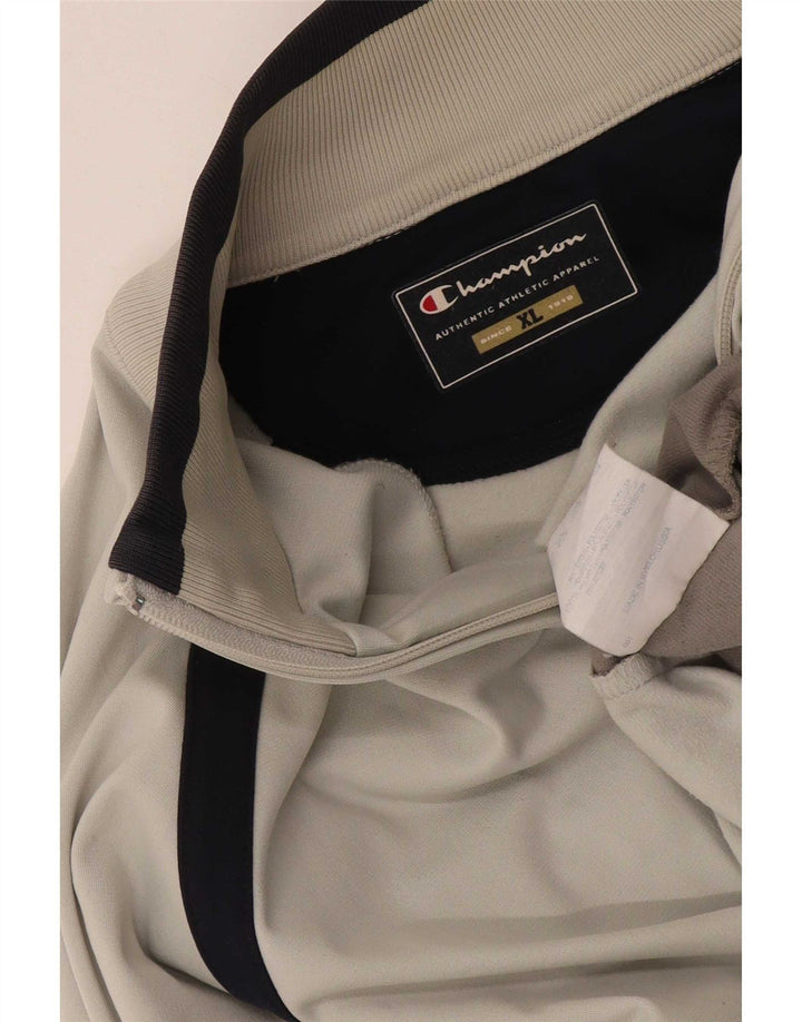 Jachetă de top pentru trening pentru bărbați Champion XL, alb, poliester color bloc