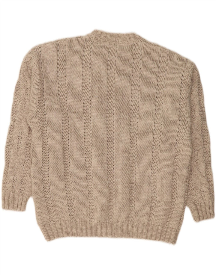 GIN TONIC Mens Crew Neck Jumper Sweater XL Beige Wool Vintage Gin Tonic and Second-Hand Gin Tonic from Messina Hembry 