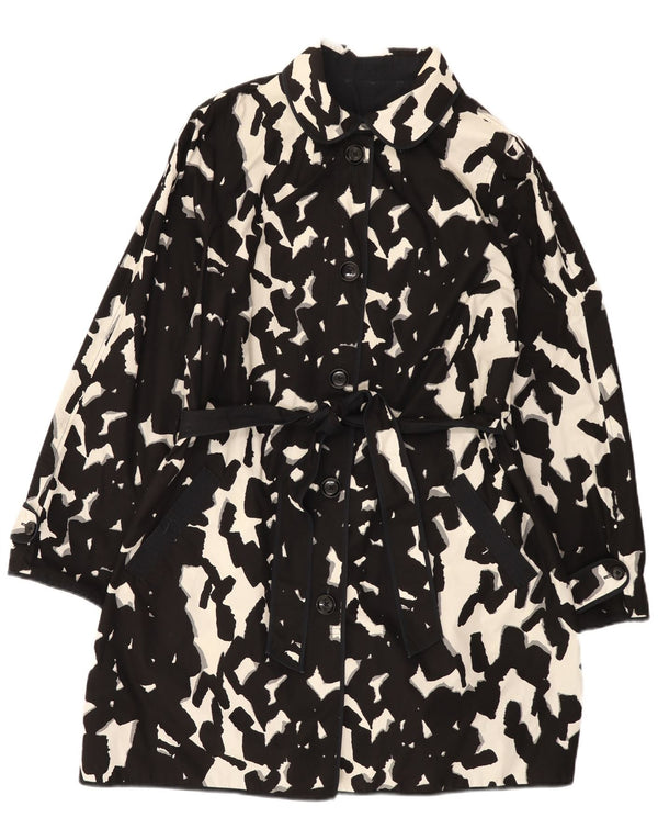 HOBBS Palton reversibil cu model abstract pentru femei UK 16 mare negru