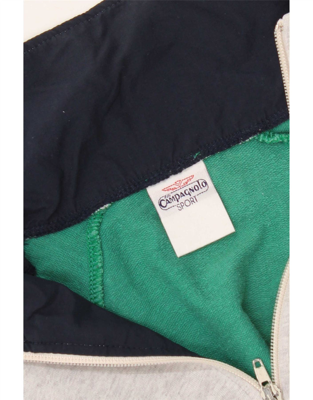 Pulover Campagnolo pentru bărbați, cu fermoar, cu decolteu, verde mediu
