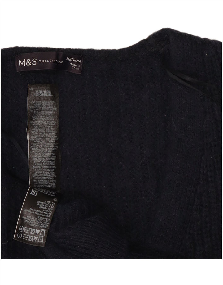 Pulover cardigan pentru femei Marks & Spencer UK 14 Medium Bleumarin Acrilic