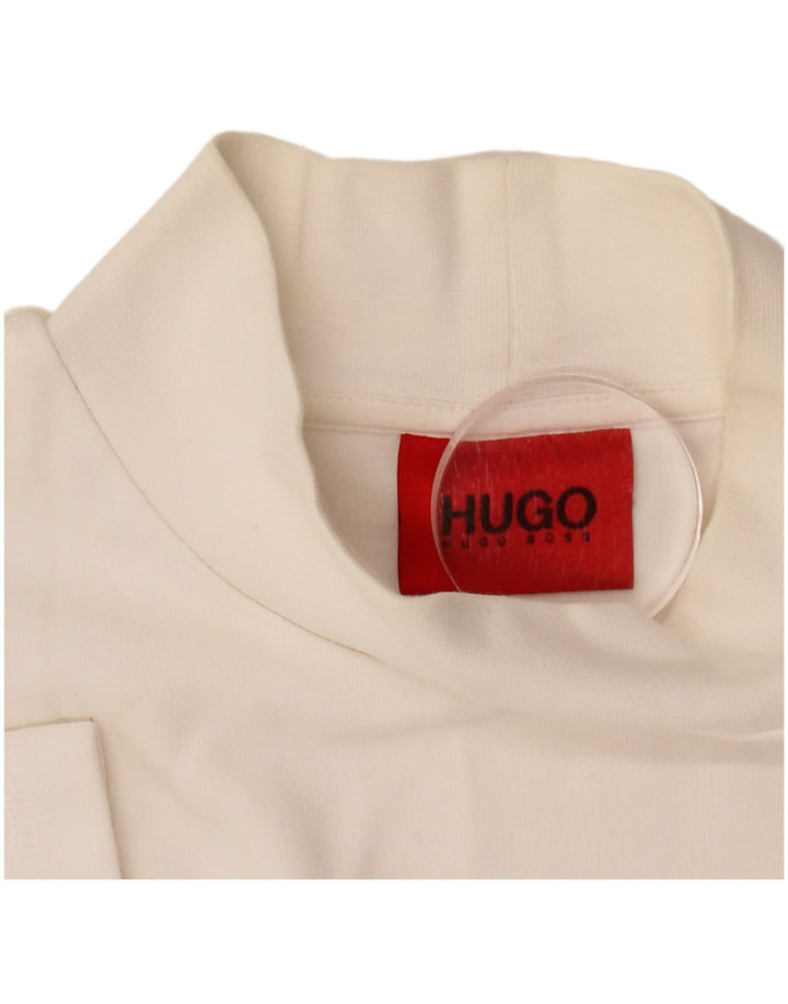 Tricou pentru bărbați Hugo Boss Top Medium White Bumbac