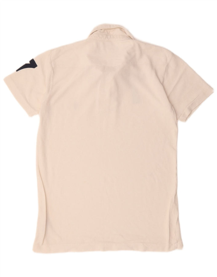 Tricou polo cu grafică pentru bărbați de la French Connection, din bumbac alb