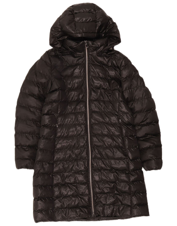 Geox Womens Respira Hooded Padded Coat UK 14 Large Black Polyester