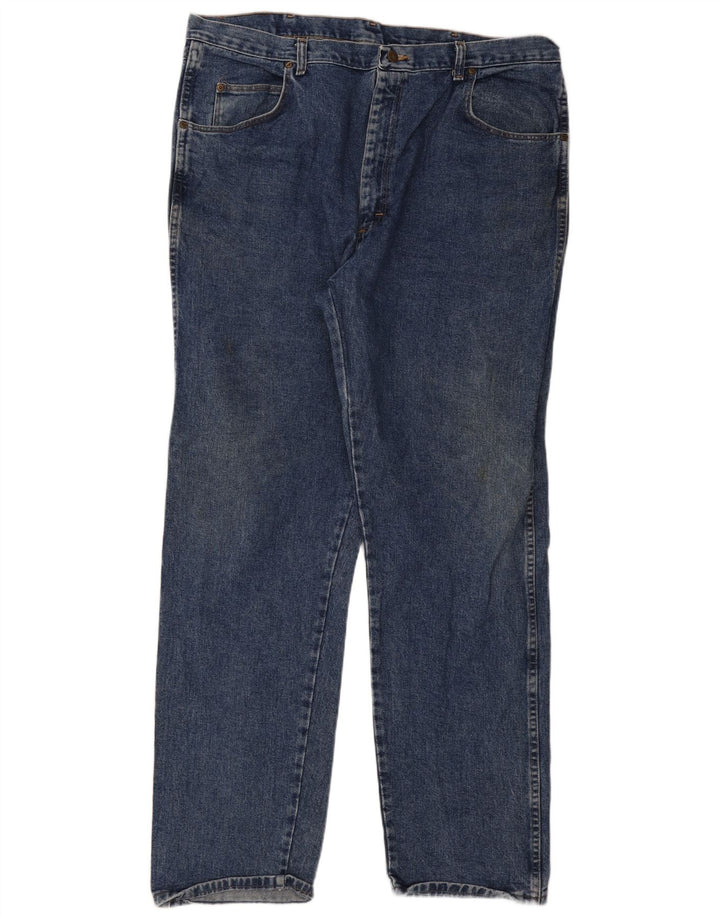 Blugi drepti pentru bărbați Wrangler W42 W34 Bumbac albastru