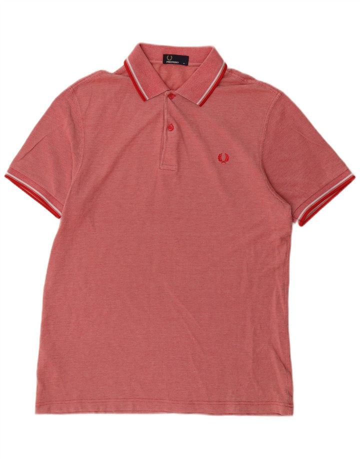 Cămașă polo Fred Perry pentru bărbați, bumbac roșu mediu