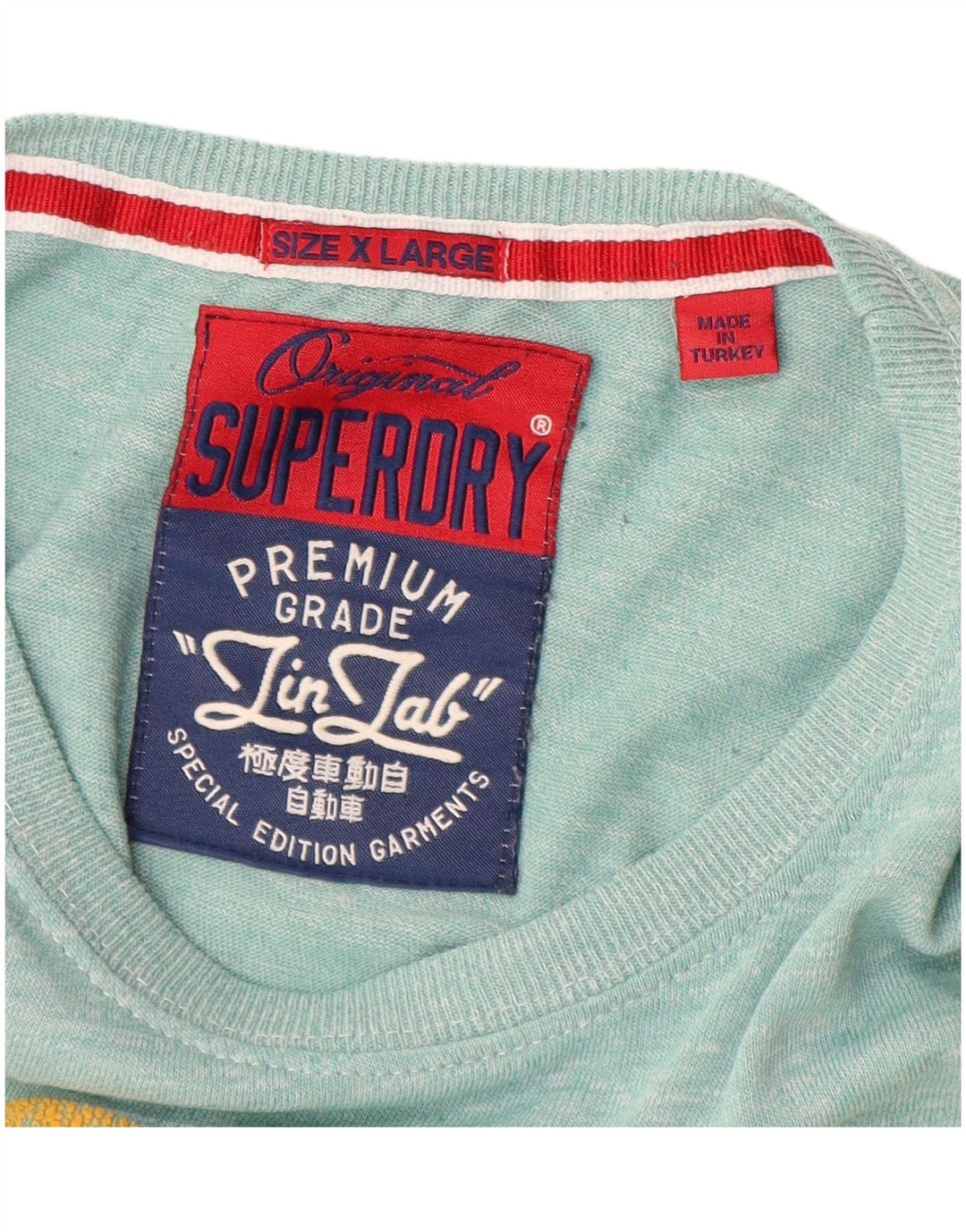 Tricou grafic pentru bărbați SUPERDRY Top XL Bumbac albastru