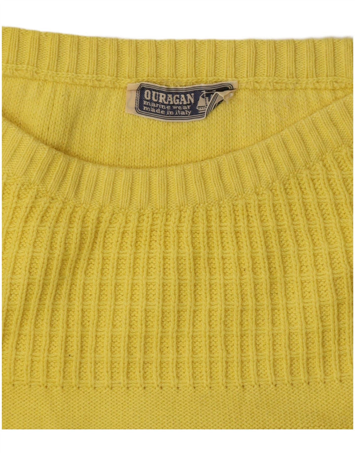 Pulover pentru damă Ouragan cu gât de barcă UK 14 Large Yellow