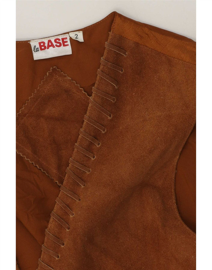 Vestă vintage bărbătească din piele intoarsa Mica Bej
