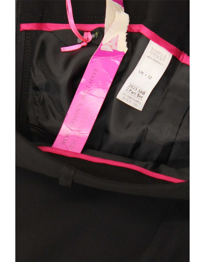 Fusta creion pentru femei Marks & Spencer UK 12 Medium W30 Poliester negru