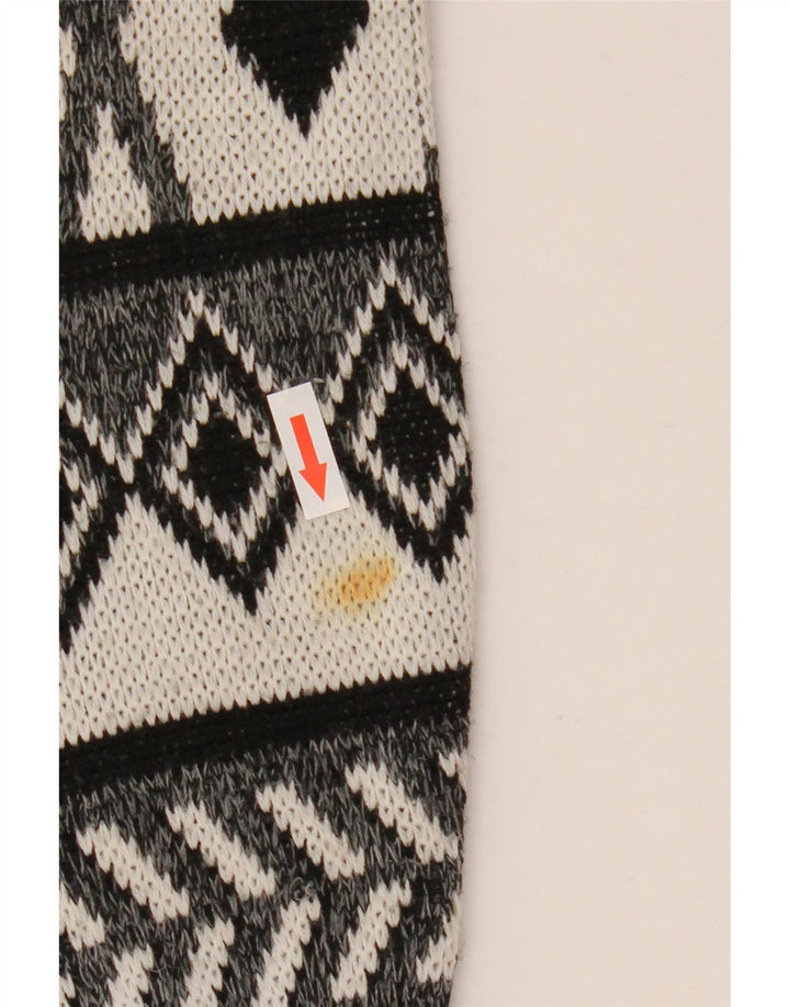 Pulover vintage pentru bărbați cu decolteu în V, mare, gri Argyle/Diamond Acrylic