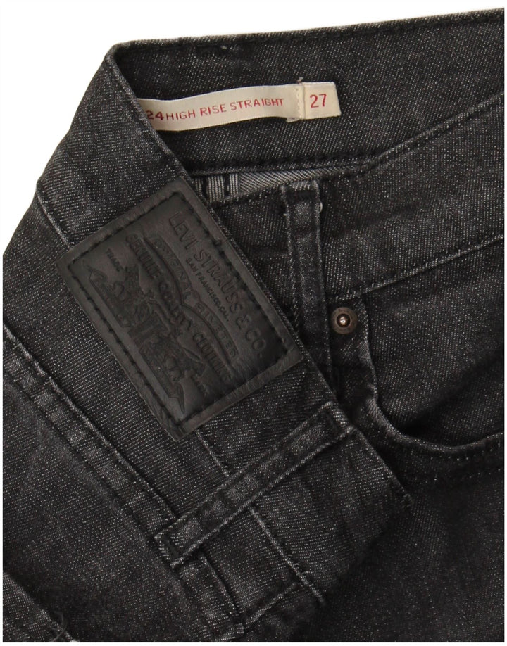 Blugi drepti cu talie mare Levi's 724 pentru femei L27 L27 gri