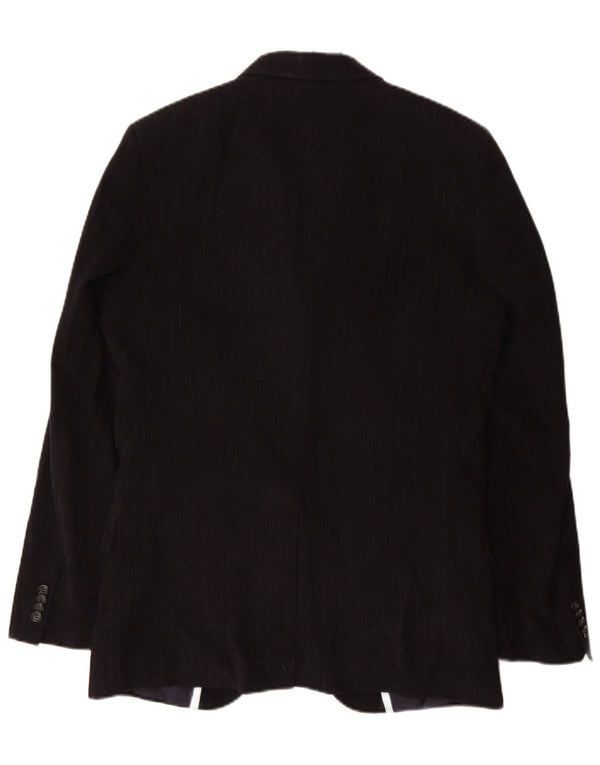 Blazer pentru bărbați HUGO BOSS, cu 2 nasturi, EU 50, bumbac mare negru cu dungi