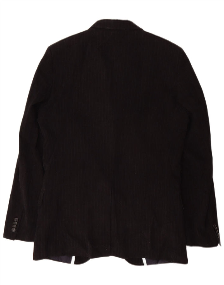 Blazer pentru bărbați HUGO BOSS, cu 2 nasturi, EU 50, bumbac mare negru cu dungi