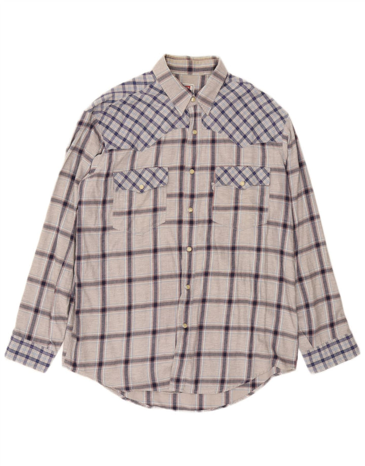 Cămașă pentru bărbați Levi's, mare, gri din bumbac