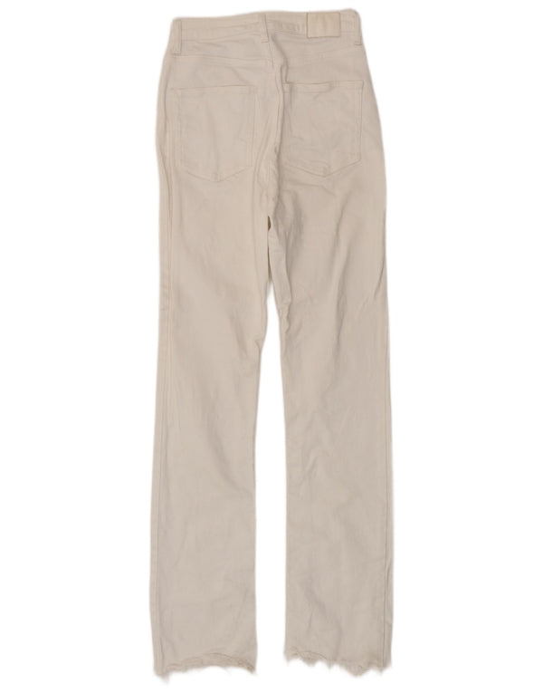 Blugi slim dama Zara EU 36 XS W26 L32 Bumbac alb