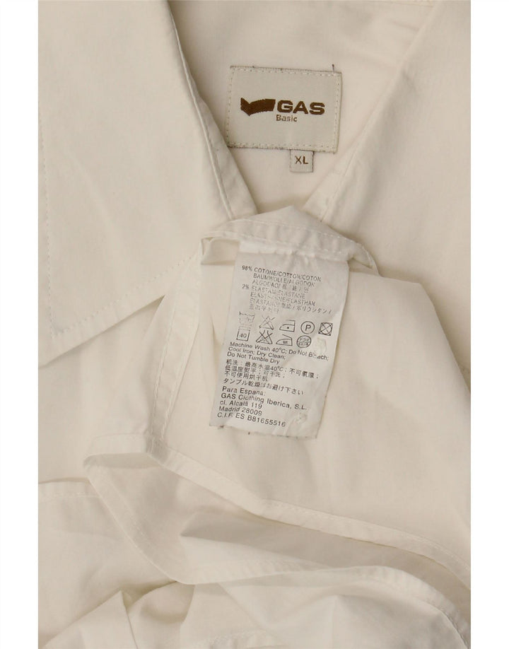 Cămașă pentru bărbați Gas XL Bumbac alb