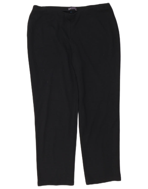 Pantaloni casual drepti pentru femei Marks & Spencer UK 16 Large W36 L28 Negru