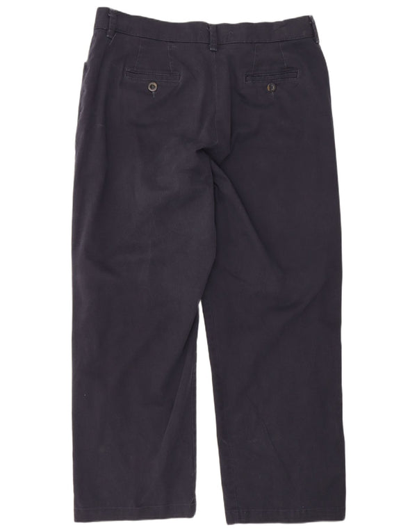 Lee Womens Straight Relaxed Fit Casual Trousers US 16 2XL W36 L28 Navy Blue