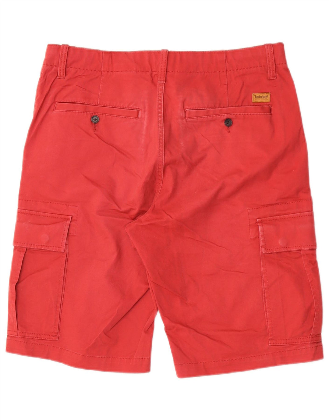Pantaloni scurți cargo Timberland pentru bărbați, cu tăiere relaxată, W31, bumbac roșu mediu
