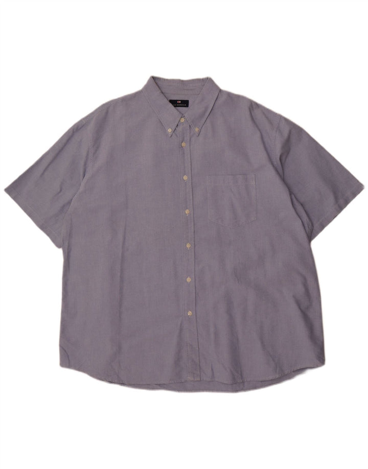 Cămașă cu mânecă scurtă pentru bărbați Marks & Spencer, bumbac albastru 2XL