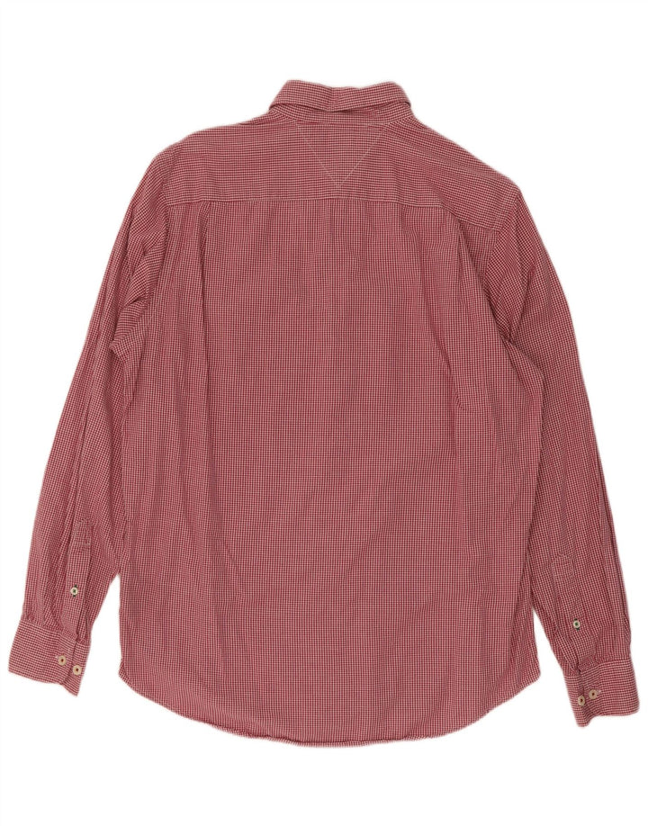 Cămașă pentru bărbați Tommy Hilfiger Classic Fit, din bumbac roșu Gingham
