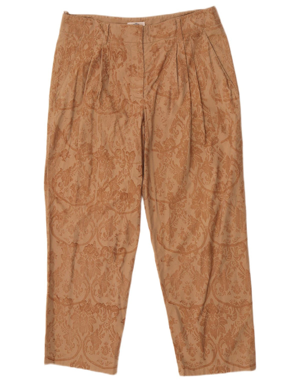 Pantaloni tăiați Prada pentru femei IT 44 Medium W34 L26 Bej Paisley
